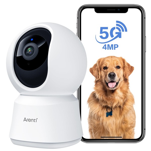 ARENTI 5G Security Camera Indoor, 4MP Pet Camera with Speaker