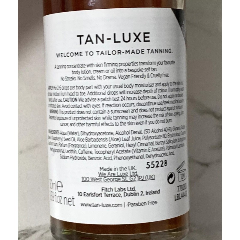Tan-Luxe The Body Anti-Age Self-Tan Drops Light-Medium, 1.69 oz, 50ml