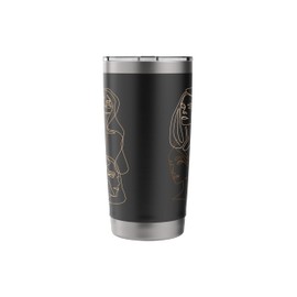 Feminine Faces Abstract Line Art Feminist Artist Stainless Steel Insulated Tumbler