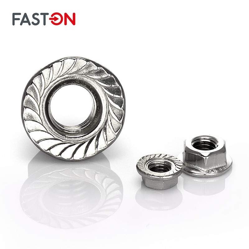 FASTON Flange Nuts M12 with Locking Toothing (Pack of 10)
