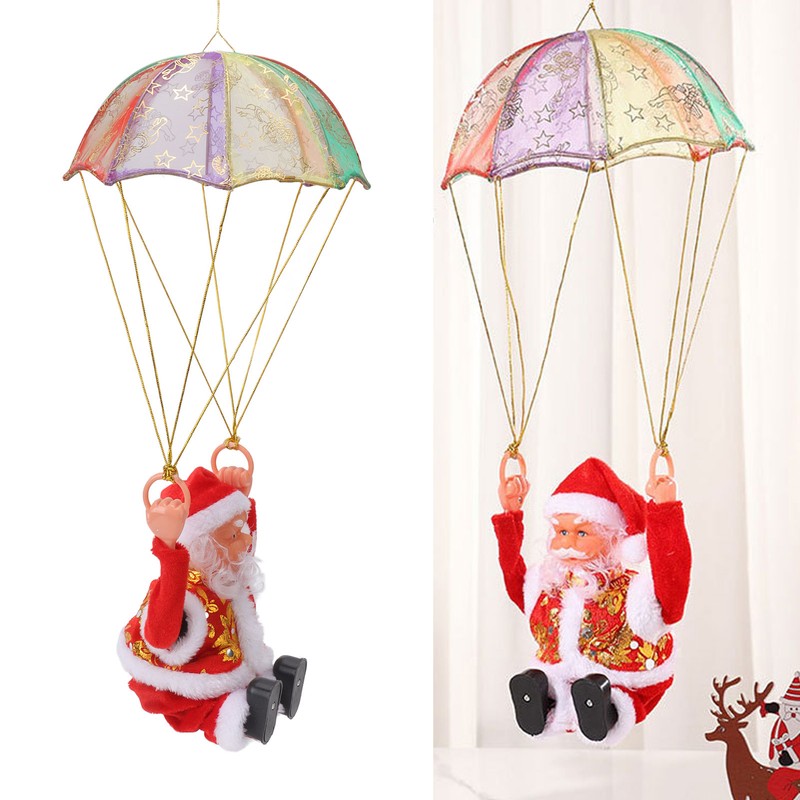 Parachute Christmas Ornaments Lovely Shape Safe Eco Friendly Fleece PC