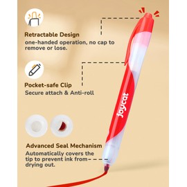 JoyCat Click & Draw Washable Markers for kids with Retractable Tips,20 Colors Markers Set,retractable marker for Toddlers Kids, Ideal arts & crafts supplies,coloring markers,Holiday Gifts for Kids.