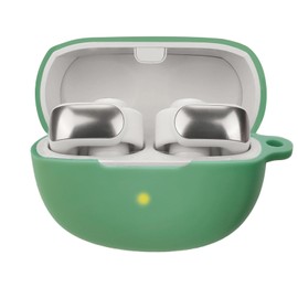 CLEVERISH Silicone case for The New Bose Ultra Open Earbuds 2024, Shockproof case for Bose Ultra Open Earbuds 2024 with Carabiner and Wrist Strap. (Green)
