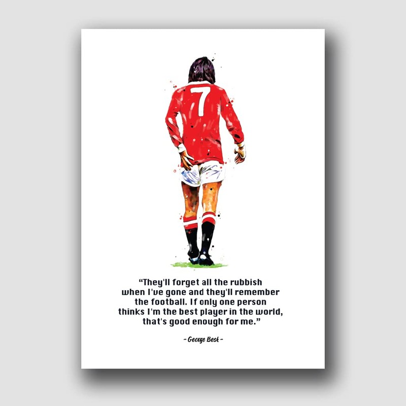Manchester United - Man UTD - George Best Quote Framed