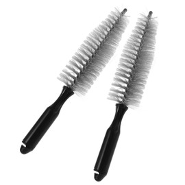 FUNOMOCYA 2pcs Wheel Cleaning Brush Soft Bristle Car Detailing Brush for Cleaning Wheel Rims Engine Bay Maintenance Versatile Durable Design for Auto and Motorcycle Use