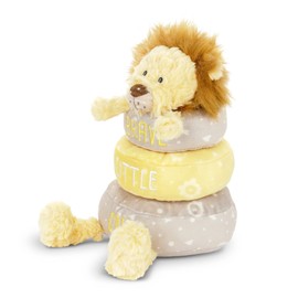 DEMDACO Brave Little One Lion 9 Inch Yellow Stackable Rings Plush Stuffed Animal