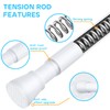 White Tension Curtain Rod for Windows 28 to 48 inch,
