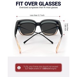 IGnaef Oversized Fit Over Sunglasses for Women Men, Trendy Polarized Sunglasses for Driving with UV400 Protection IF7511