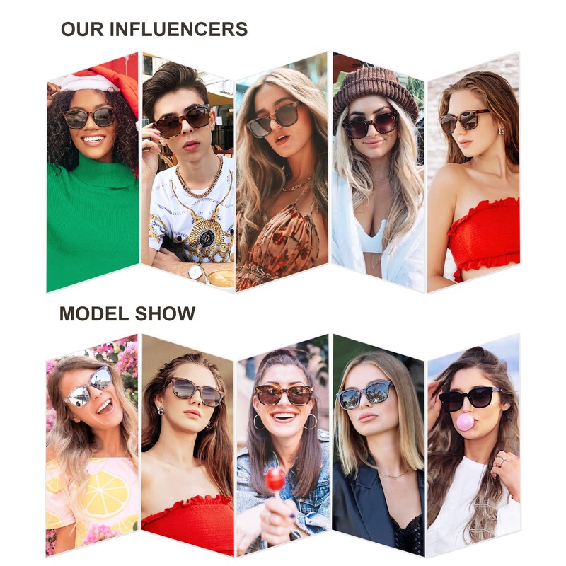 SOJOS Classic Square Polarized Sunglasses Womens Mens Retro Trendy UV400