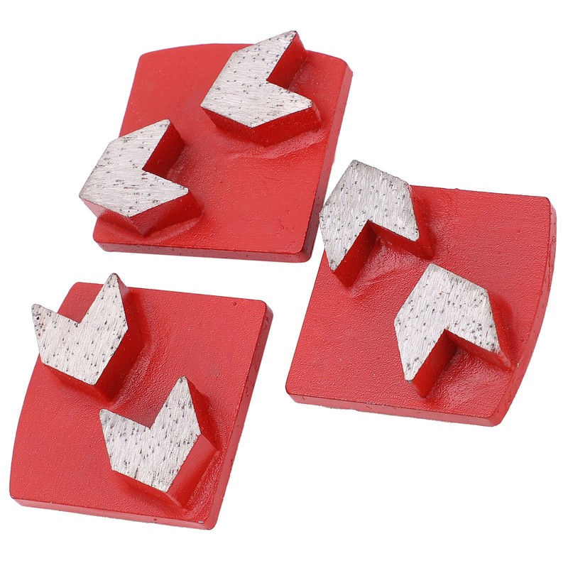 3Pcs Diamond Grinding Shoes Dovetail Concrete Aggreesive Cutting 2 Arrow