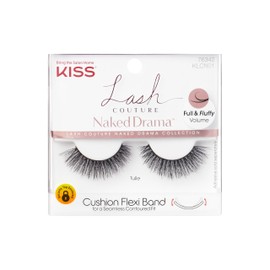 Pestañas Postizas KISS Lash Couture Naked Drama - Tulle 1 Par de Pestañas Suaves y ultrafinas Reutilizables con el cuidado adecuado y sin dañar las...