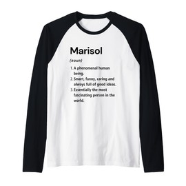 Marisol Name Definition Funny Dictionary Raglan Baseball Tee