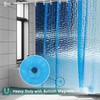 jssablo Blue Shower Curtain Liner, 100% Waterproof EVA 3D Shower