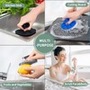 Silicone Sponge 3 Pack, BEAUTAIL Non-Scratch Scrub Sponges, for Washing