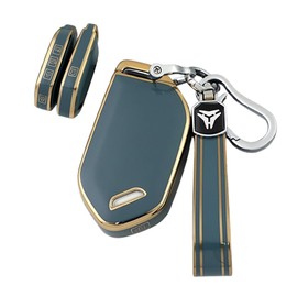 ontto TPU Car Key fob Cover fit for KIA EV5 EV3 EV6 EV9 Electric Syros K4 Carnival 2025 Sorento Telluride 2024 2023 Key Holder Smart case Shell Keyring Keychain Accessories 5 Buttons Grey