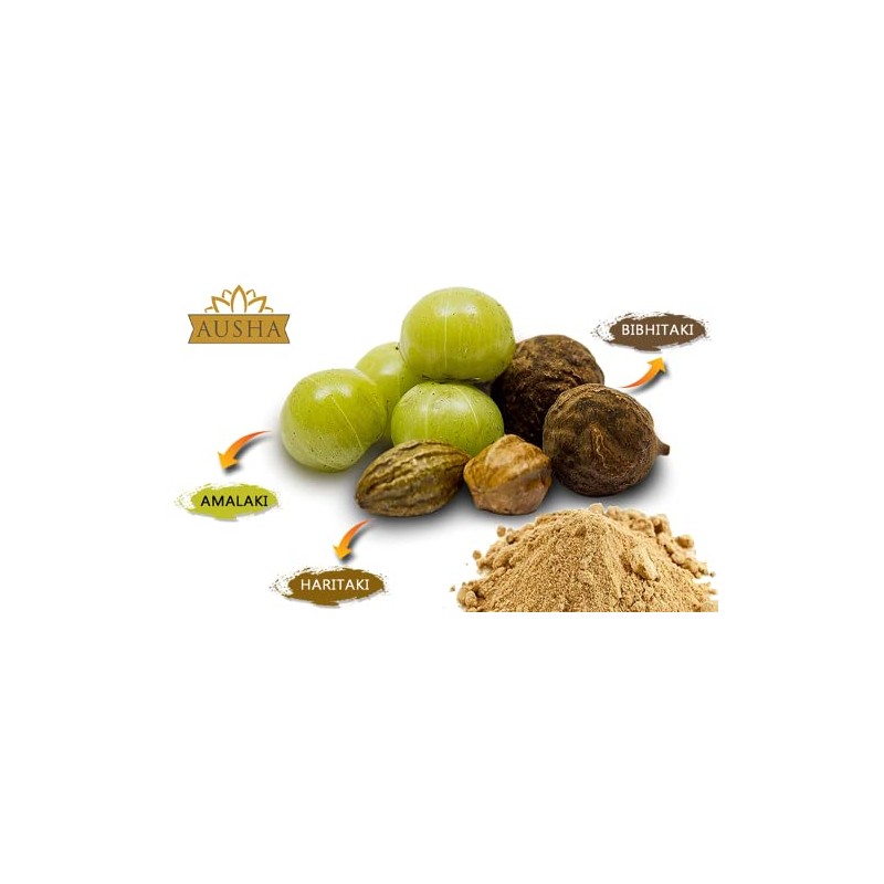 Ausha Organic Triphala Powder 250g | Haritaki, Amla, Bibhitaki |