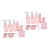 Minkissy 20 Pcs Shampoo Lotion Travel Bottles Portable Plastic Containers