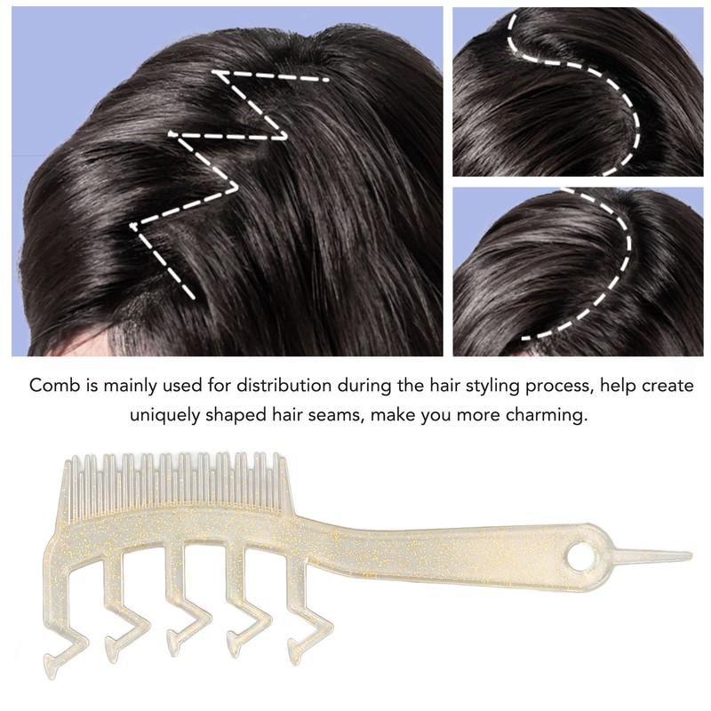 10pcs Z Shaped Wide Tooth Comb Stylish Portable Double Sided