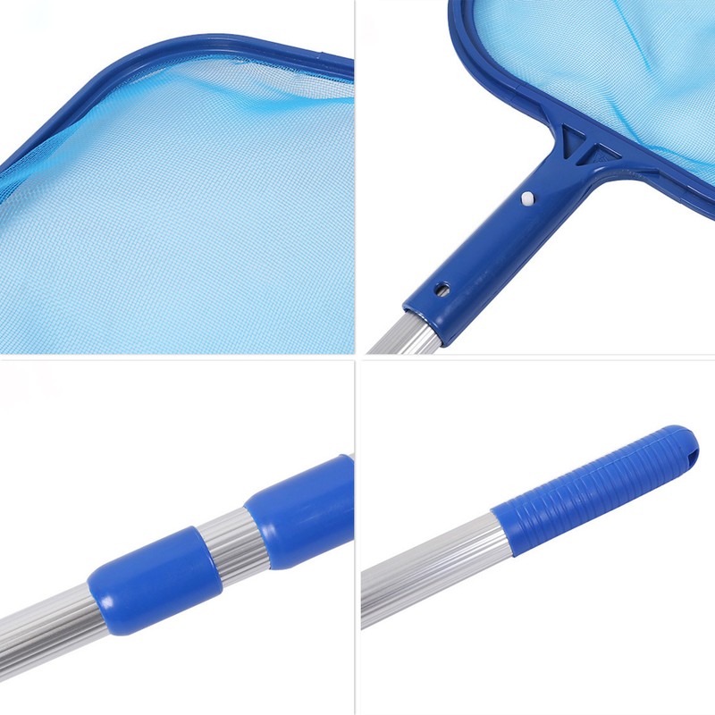 Pool Skimmer Net with Telescopic Pole Removal Leaf Rake Swimming
