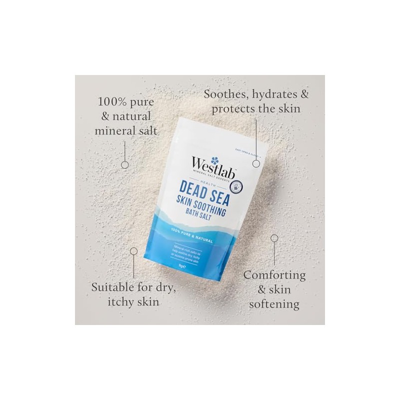 Westlab Dead Sea Salt Stand Up Resealable Pouch 1Kg by