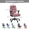 Fiqyvagox Leopard Print Black Pink Stretchy Cover for Office Chair