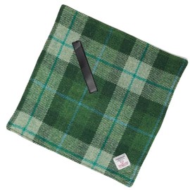 Harris Tweed Camera Wrap, 31x31cm (12.2 inch), Magic Self-Adhesive Protective Cloth with Microfiber Suede Inner, Anti-Scratch Lens Wrapper for DSLR/Camera/Lens/Phone/Accessories(Green Tartan)