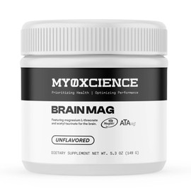 MYOXCIENCE Brain Mag | Magnesium L-Threonate Magtein & Magnesium Glycinate Powder (Unflavored) (60 Servings)