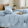 JELLYMONI Cotton Duvet Cover Full Size - Light Blue Comforter