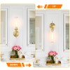 Gold Bathroom Wall Sconces Set of 2, Modern Wall Sconces