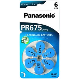 Panasonic Zinc Air 'Hearing Aid' Batteries Pr675Lh X 6