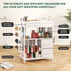 Wrapping Paper Storage Cart (2025 Upgraded), Rolling Gift Wrapping Organizer