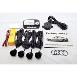 CISBO Parking Reversing Sensor Kit with 4 Sensors and Audio Buzzer in Black