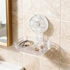 2 Pack Suction Cup Soap Dish Holder Clear Acrylic Wall