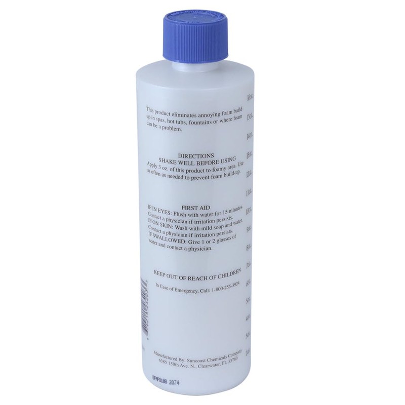 SpaChoice 1-Pint 2-Pack Premium Foam Free Hot Tub Anti-Foam, Made