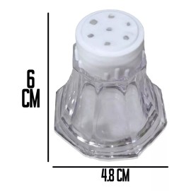 mdj Salero De Plástico 50 Pzas. Para Fiesta 6 Cm Alto