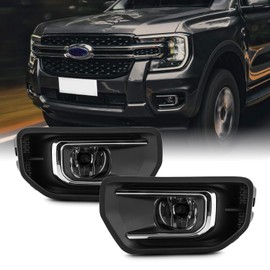 AKKON - Fit 2024 2025 Ford Ranger 24-25 OE Style Halogen Type Front Bumper Fog Lights w/Switch Clear Lens Lamp Direct Replacement Pair