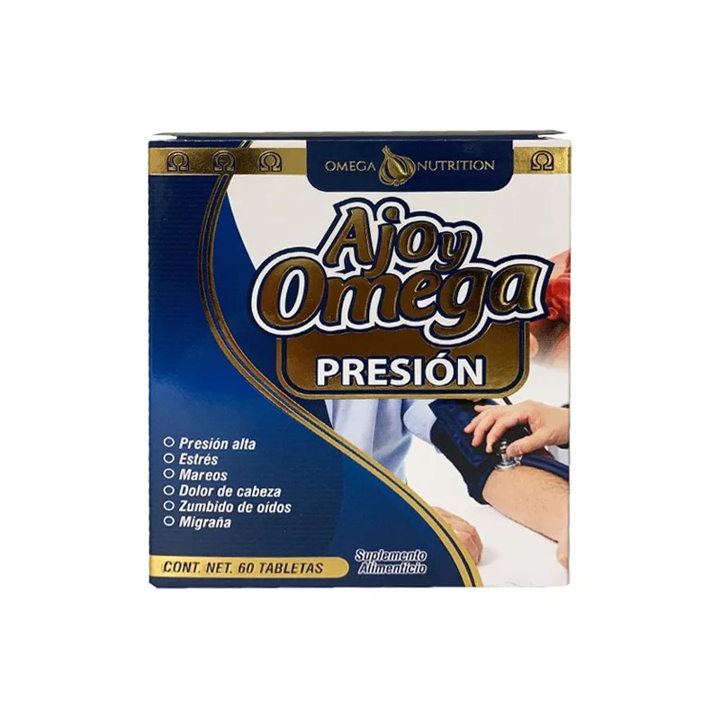 Ajo Omega Presion Tabletas Suplemento Naturista Sabor