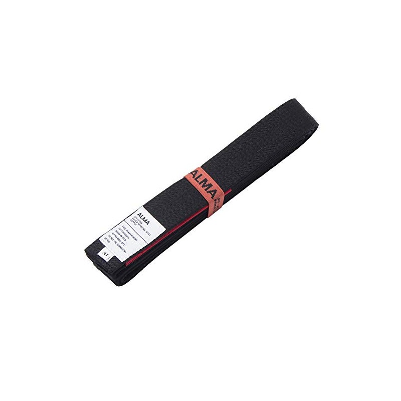 ALMA ALO-A3-BK Jiu Jitsu Belt, Black, A3