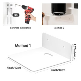 Businey 4PCS Small White Floating Shelf, Hanging Wall Shelves, 10x10cm Small White Floating Shelves for Wall, Acrylic Wall Shelf for Bedroom Kitchen Bathroom Living Room