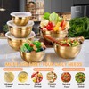 7 Pack Gold Mixing Bowls Set with 5 PCS Kitchen