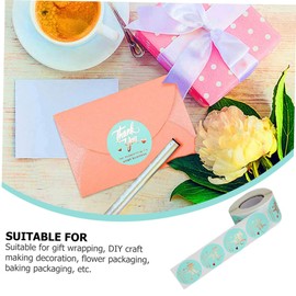 Operitacx 500stücke Danke Aufkleber Dekorative Sealing Sticker Mit Thank You Design Für Verpackungen Und Danksagungen Für Hochzeit Und Besondere Anlässe