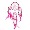 Pink Pineapple handmade dream catcher with silver beads, 12 cm