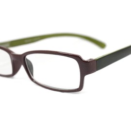 ベイライン ネックリーダーズ Bayline neck readers PC機能付き リーディンググラス(老眼鏡) Bayline(ベイライン) (ブラウン/グリーン, 1.00 Strength)