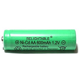 RELIGHTABLE 600mAh AA NiCd 1.2v Rechargeable Batteries Garden Solar Ni-Cd Light LED A (Pack of 20 (Low Self-Discharged))