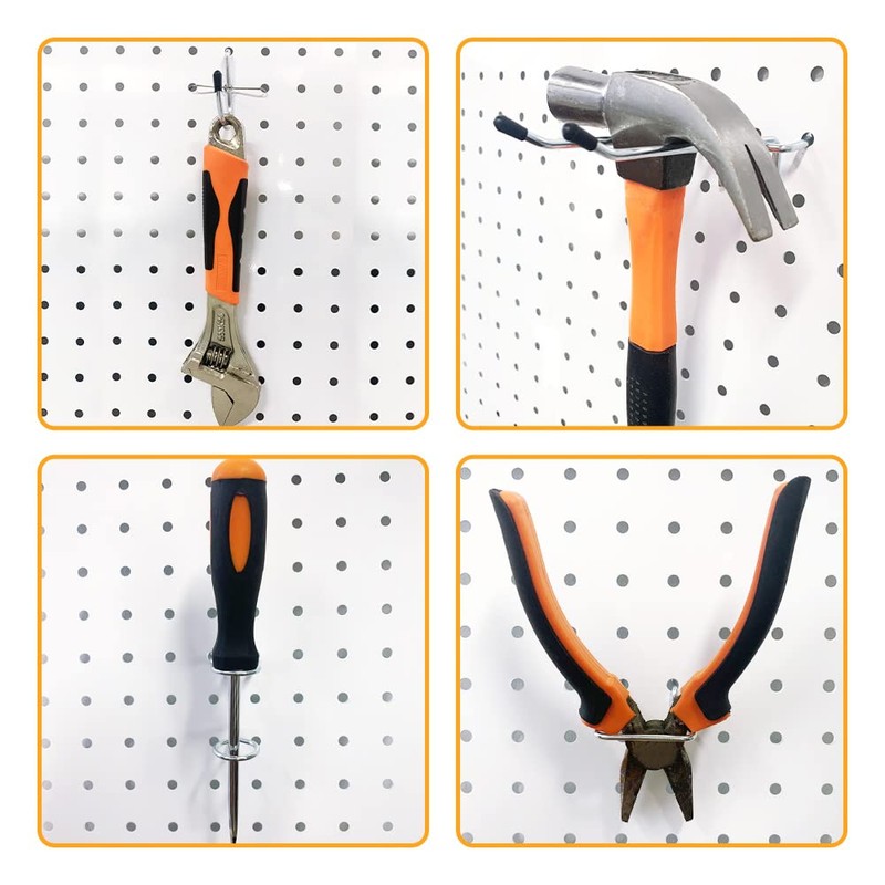 BELLO YON 143pcs Pegboard Hooks, Pegboard Accessories Organizer Kit, 1/8