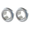 VRSS 10th Grade Electroplating Bathroom Kitchen Sink Basin Trim Overflow Ring Cover Hole Insert in Cap (2Pcs Silver)