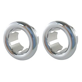 VRSS 10th Grade Electroplating Bathroom Kitchen Sink Basin Trim Overflow Ring Cover Hole Insert in Cap (2Pcs Silver)