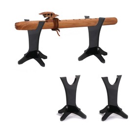 HHUXIUE flute stand desktop flute stand desktop flute display stand acrylic flute stand for flute indian flute organization storage display (Black 2)