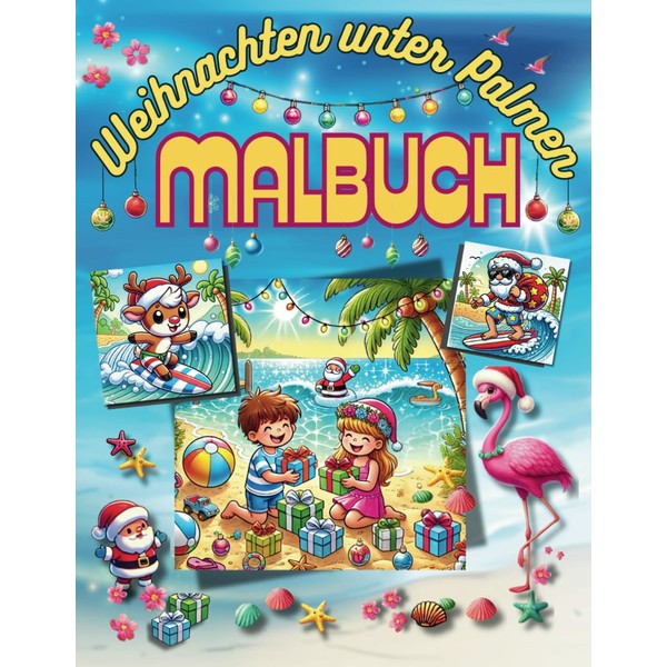 Malbuch - Weihnachten unter Palmen