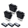 Innfeeltech 3 Pcs Mini Rocker Switch Black KCD3-101 3 Pin